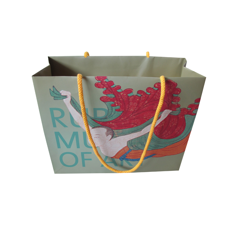 Custom Design Wholesale Eco-Friendly Chinese Small Art Card Paper Bag with Handles